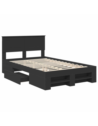 Struttura del letto Nero 137 x 203 cm Legno multistrato