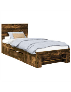 Struttura del letto Rovere fumé 100 x 200 m Legno multistrato 2