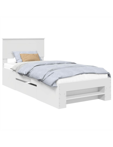 Struttura del letto Bianco 90 x 200 cm Legno multistrato