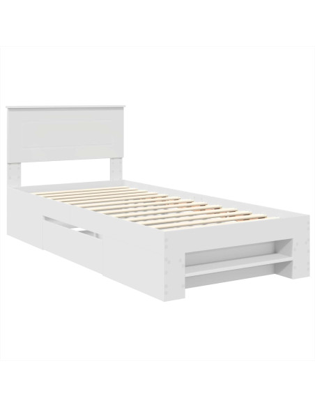 Struttura del letto Bianco 90 x 200 cm Legno multistrato