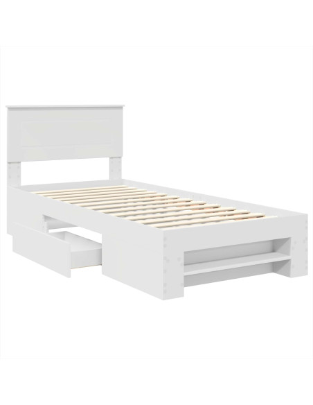 Struttura del letto Bianco 90 x 200 cm Legno multistrato