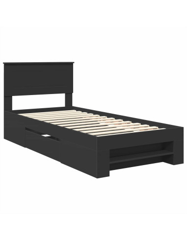 Struttura del letto Nero 80 x 200 cm Legno multistrato