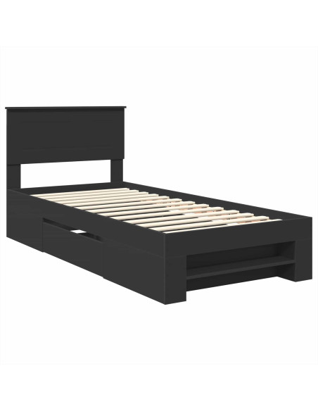 Struttura del letto Nero 80 x 200 cm Legno multistrato