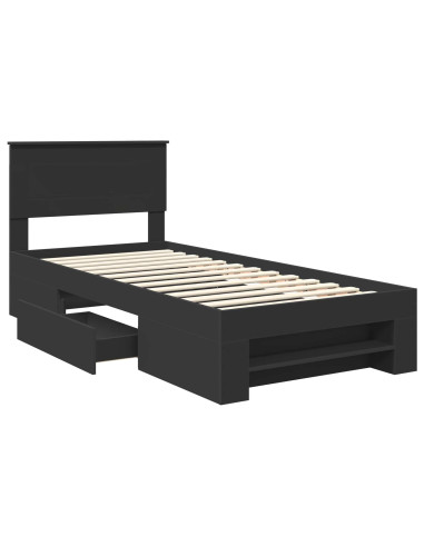 Struttura del letto Nero 80 x 200 cm Legno multistrato