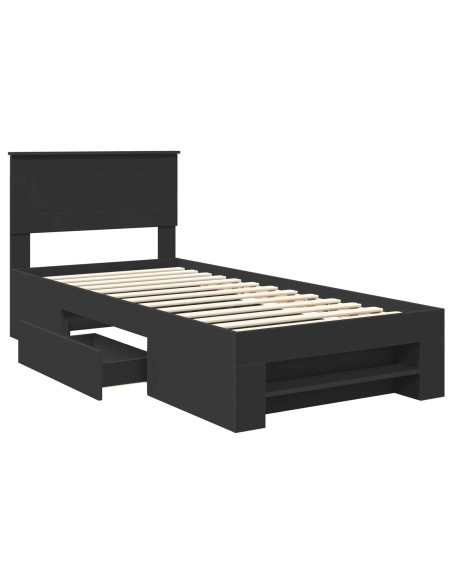 Struttura del letto Nero 80 x 200 cm Legno multistrato