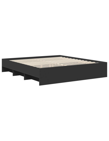 Struttura del letto Nero 180 x 200 cm Legno multistrato