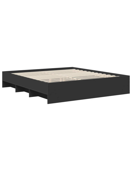 Struttura del letto Nero 180 x 200 cm Legno multistrato