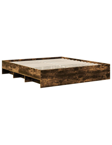 Struttura del letto Rovere fumé 180 x 200 cm Legno multistrato