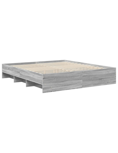 Struttura del letto con testiera Grigio Sonoma 180 x 200 cm