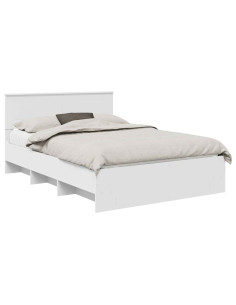Struttura del letto Bianco 150 x 200 cm Legno multistrato 2