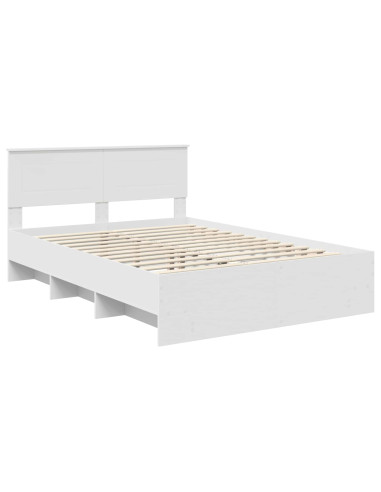 Struttura del letto Bianco 150 x 200 cm Legno multistrato