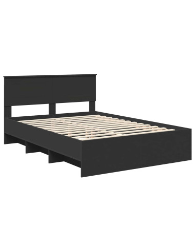 Struttura del letto Nero 150 x 200 cm Legno multistrato