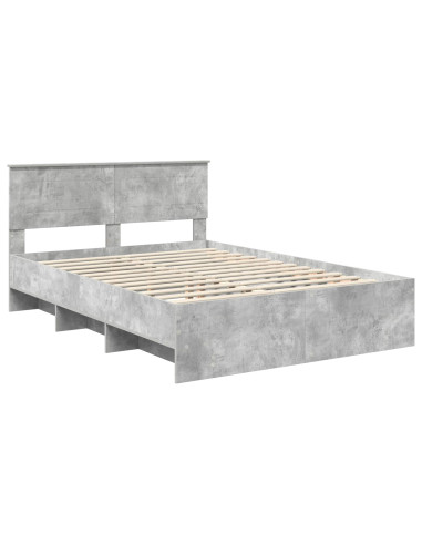 Struttura del letto con testiera Grigio cemento 150 x 200 cm
