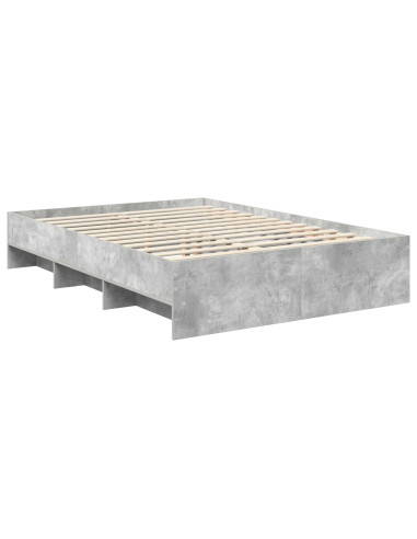 Struttura del letto con testiera Grigio cemento 140 x 200 cm