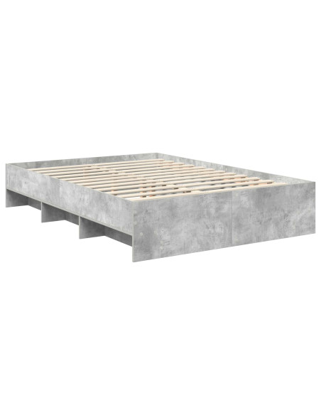 Struttura del letto con testiera Grigio cemento 140 x 200 cm