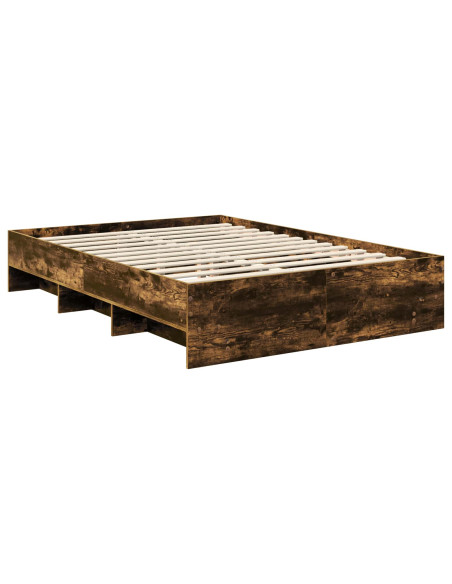 Struttura del letto Rovere fumé 140 x 200 cm Legno multistrato