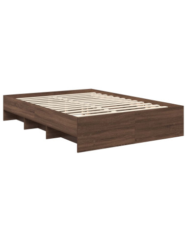 Struttura del letto con testiera Rovere Marrone 140 x 200 cm