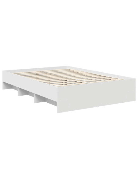 Struttura del letto Bianco 140 x 200 cm Legno multistrato