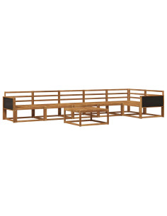 Set di divani da esterno 7 pcs Naturale