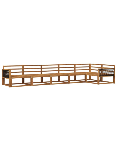 Set di divani da esterno 6 pcs Naturale