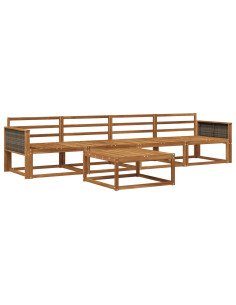 Set di divani da esterno 5 pcs Naturale