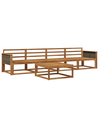 Set di divani da esterno 5 pcs Naturale