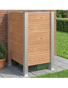 Recinzione Contenitore per Rifiuti Marrone 85 x 85 x 115 cm