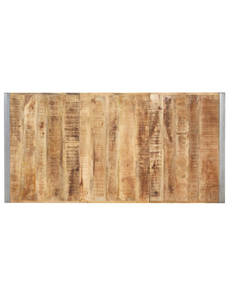 Tavolo da Pranzo 180x90x75 cm in Legno Massello di Mango Grezzo