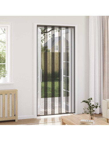 Zanzariera per porta con tenda in rete Nero poliestere