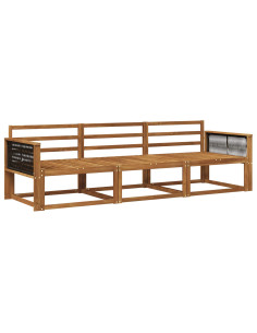 Set di divani da esterno 3 pcs Naturale