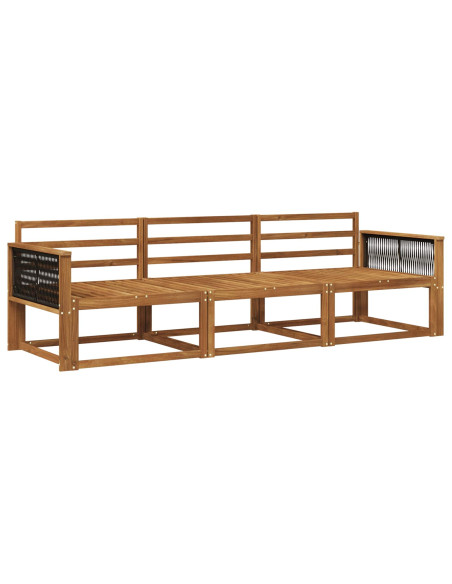 Set di divani da esterno 3 pcs Naturale