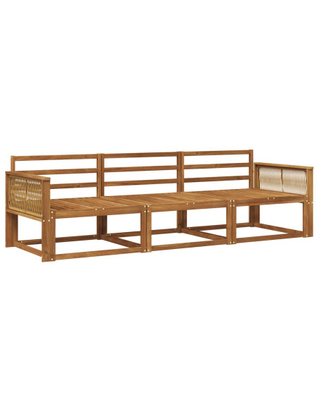 Set di divani da esterno 3 pcs Naturale