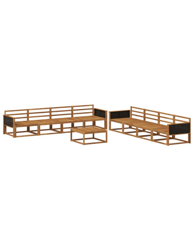Set di divani da esterno 9 pcs Naturale