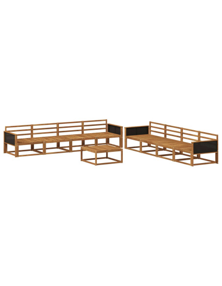 Set di divani da esterno 9 pcs Naturale