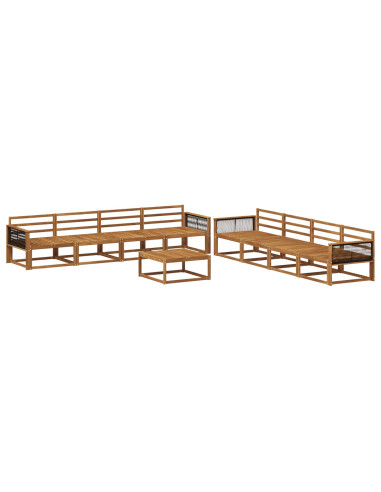 Set di divani da esterno 9 pcs Naturale