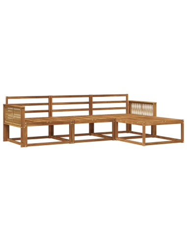 Set di divani da esterno 4 pcs Naturale