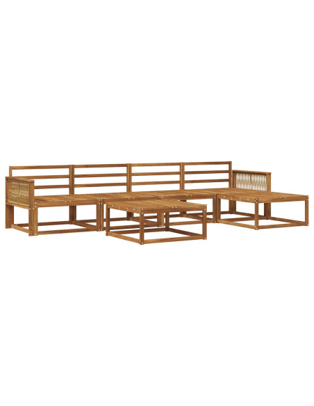 Set di divani da esterno 6 pcs Naturale