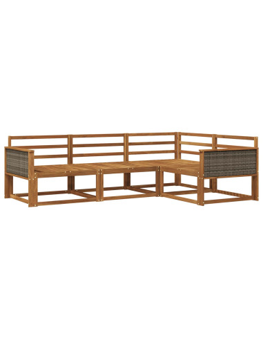 Set di divani da esterno 4 pcs Naturale