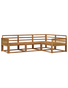 Set di divani da esterno 4 pcs Naturale
