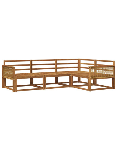 Set di divani da esterno 4 pcs Naturale