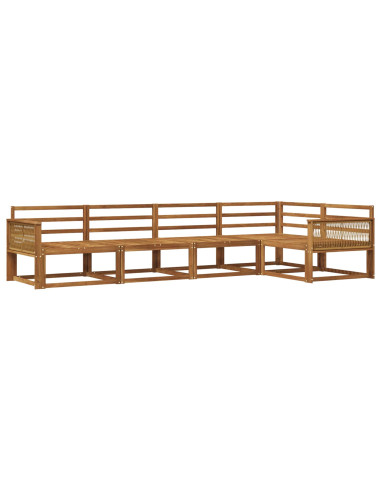 Set di divani da esterno 5 pcs Naturale