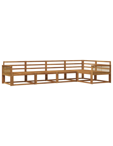 Set di divani da esterno 5 pcs Naturale