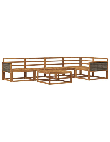 Set di divani da esterno 6 pcs Naturale