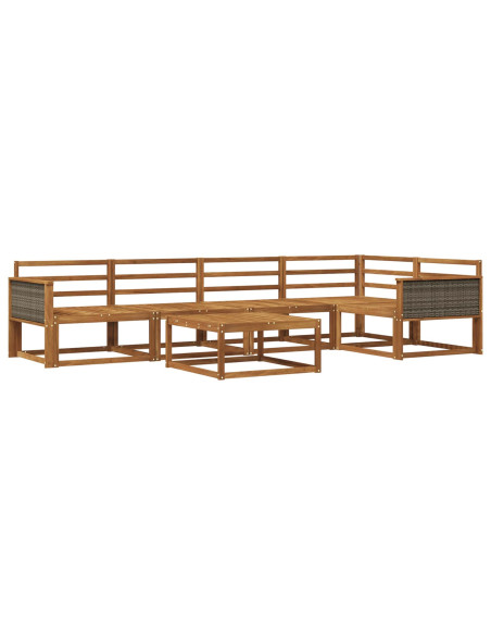 Set di divani da esterno 6 pcs Naturale