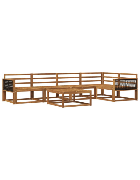 Set di divani da esterno 6 pcs Naturale