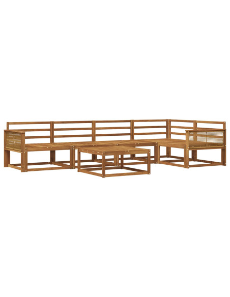 Set di divani da esterno 6 pcs Naturale