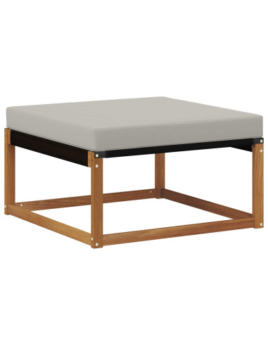 Set di divani da esterno 7 pcs Naturale e Grigio Chiaro