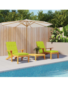 Cuscini per Sedia a Sdraio 2 pz Verde Chiaro in Tessuto Oxford