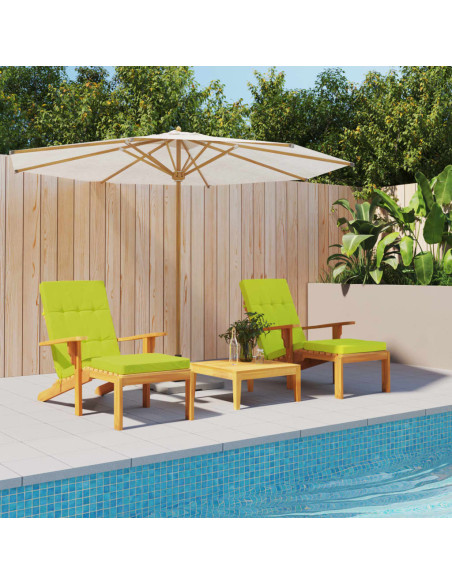 Cuscini per Sedia a Sdraio 2 pz Verde Chiaro in Tessuto Oxford