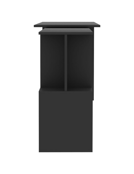 Scrivania ad Angolo Grigia 200x50x76 cm in Legno Multistrato